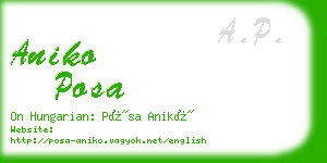 aniko posa business card